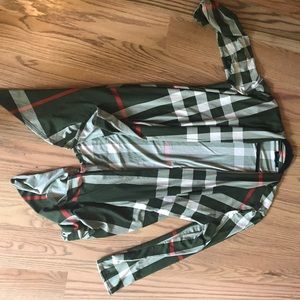 Plaid waterfall cardigan